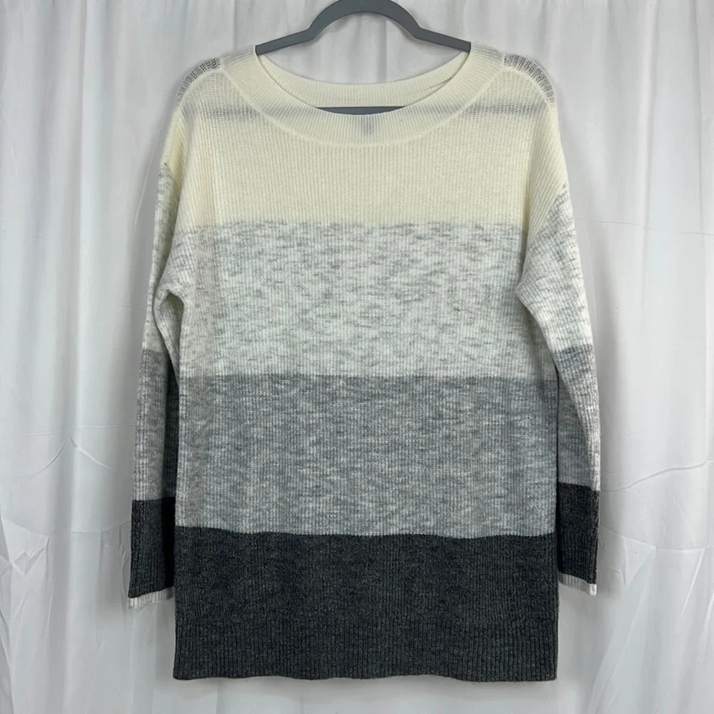 Talbots Women’s Large Long Sleeve Ombré Knit Ribbed Pullover‎ Sweater